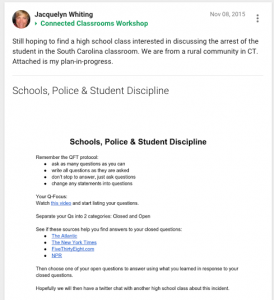 Using Google tools to connect with other schools