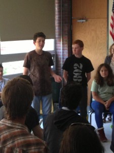 Students spoke to visitors about what they feel are the advantages of belonging to the Edge team.