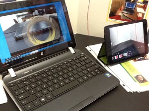 One student used her iPad to produce stop-motion animation for sharing online.