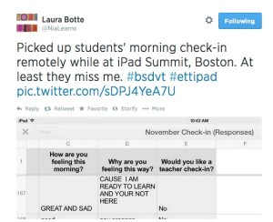 use Google Docs so students talk to you