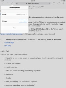 Painless printing from your iPad
