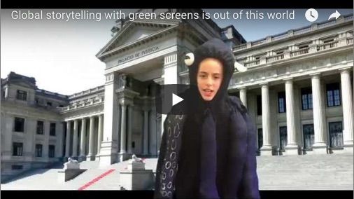 green screen storytelling VT students