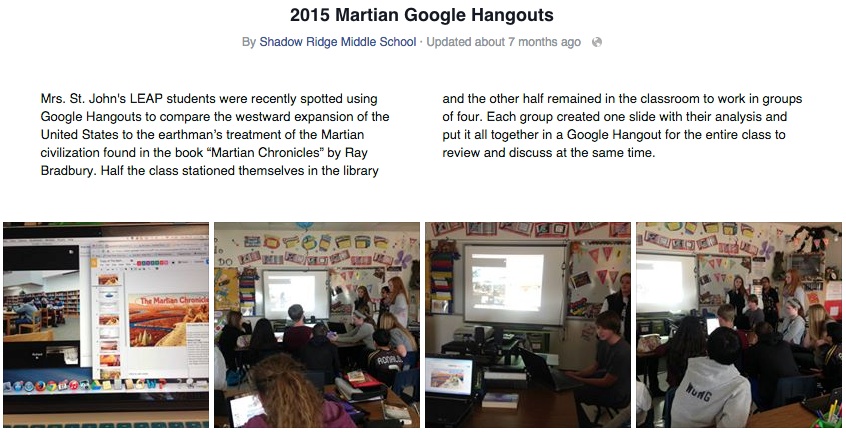 What can educators do with Google Hangout