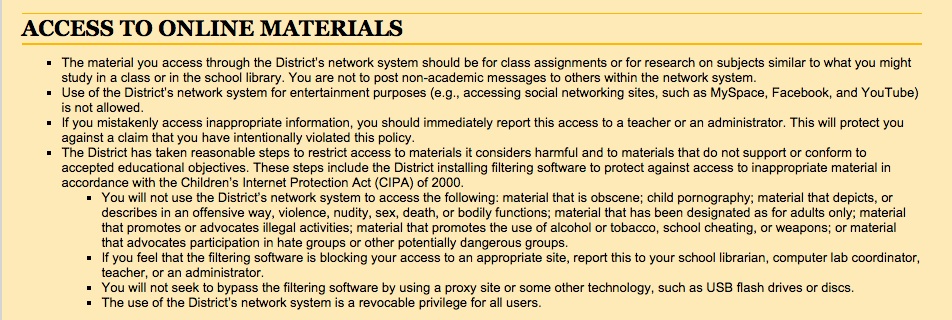 school approaches to filtering internet content