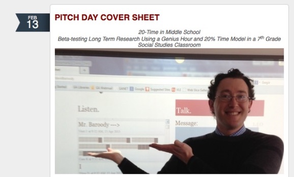 David Baroody 20 Time in the Middle Grades Classroom