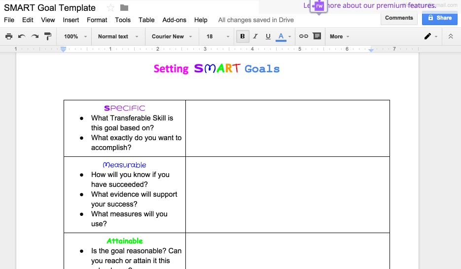 Google Tools for personal learning plans