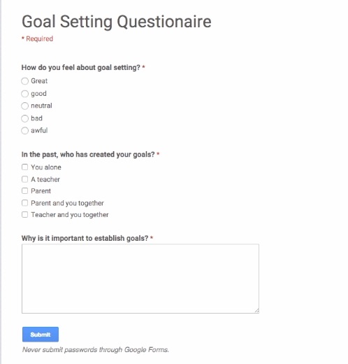 using digital tools to change student goal-setting and reflection