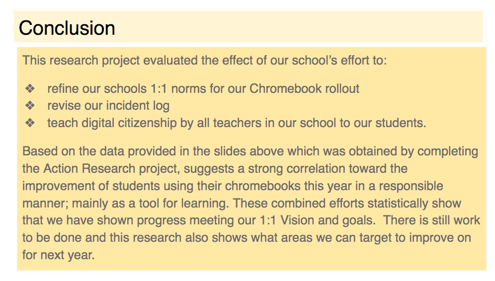 implementing 1:1 norms and digital citizenship