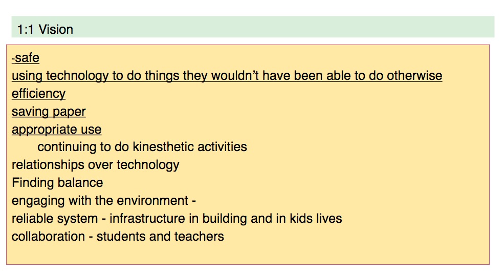 implementing 1:1 norms and digital citizenship