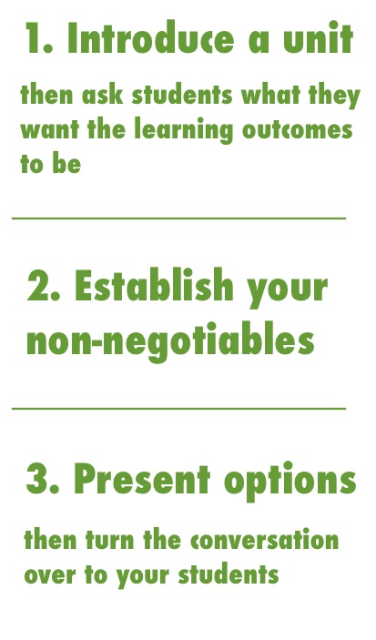 negotiated curriculum at the unit level