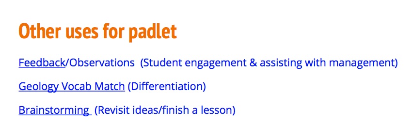 student research with Padlet