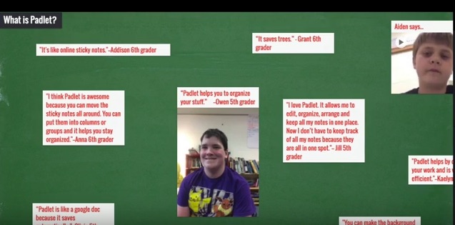 student research with padlet