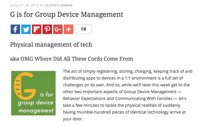 help middle school students organize their tech