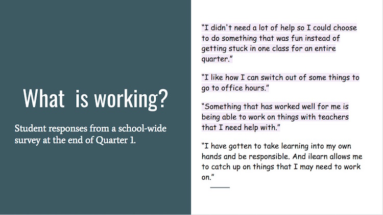 scheduling and student choice