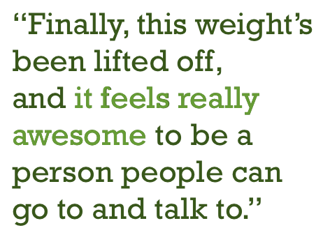 crossett brook queer-straight alliance: "Finally, this weight's been lifted off, and it feels really awesome to be a person people can go to and talk to."