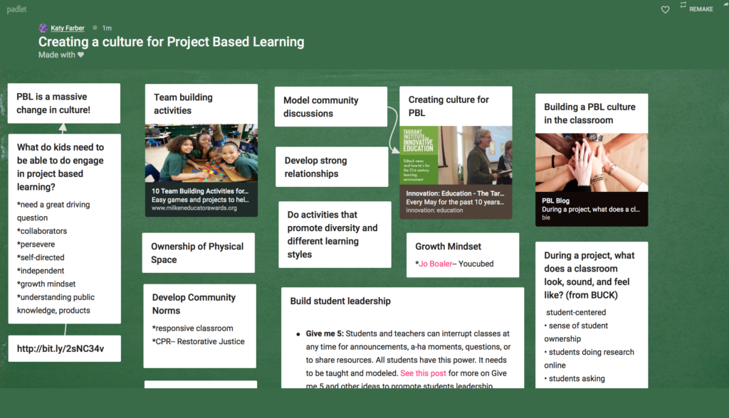 4. To organize links to share in a teacher presentation