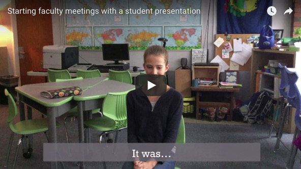 start faculty meetings with a student presentation