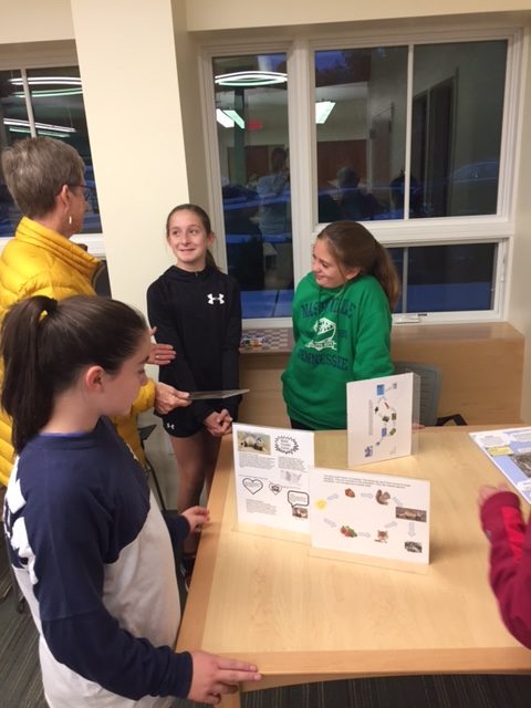 Teaming as a catalyst for change: Photo of students displaying projects.