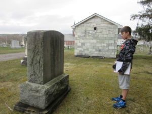 Visiting the local cemetary in West Rutland