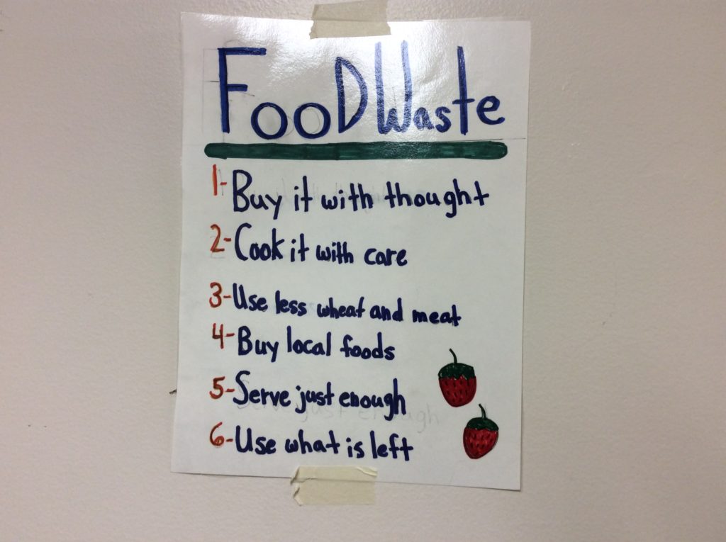 thinking about food waste and vt jr iron chef competition