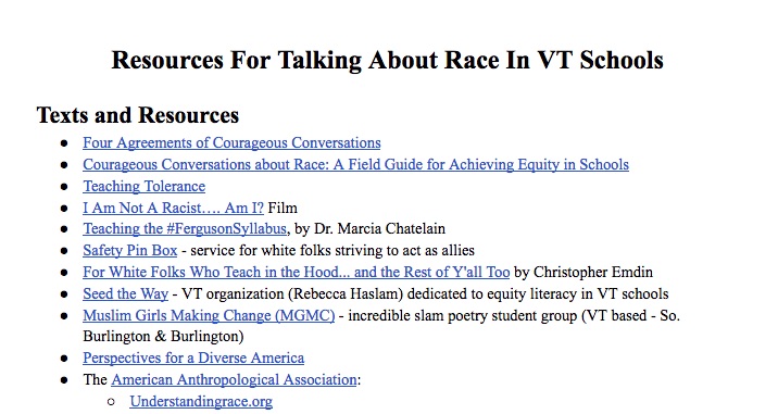 resources for talking about race #1st5days