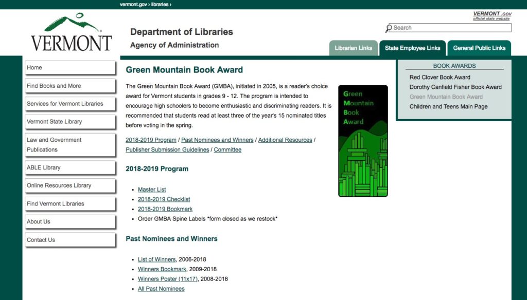 Green Mountain Book Awards
