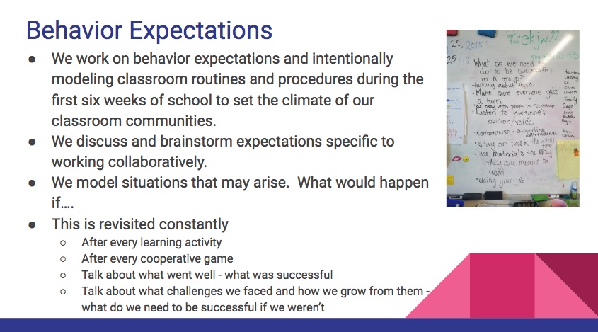 setting behavioral expectations in a makerspace