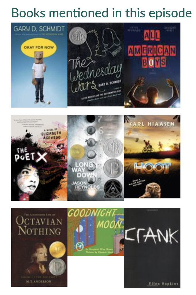 Covers of books mentioned in this episode with link to Goodreads.