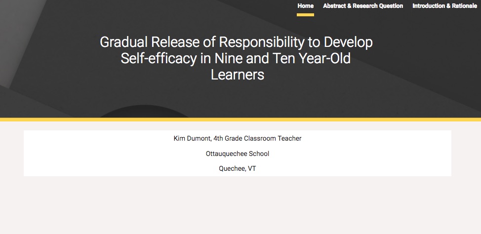 Kim Dumont's action research plan