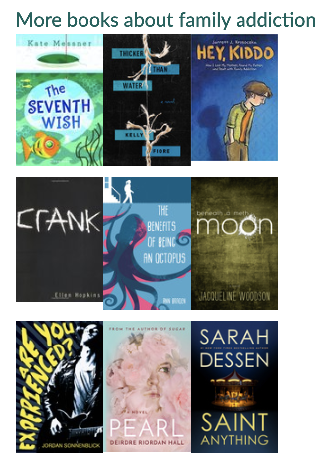 More books about family addiction with a link to a Goodreads list.