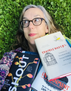 Katy with her summer reads