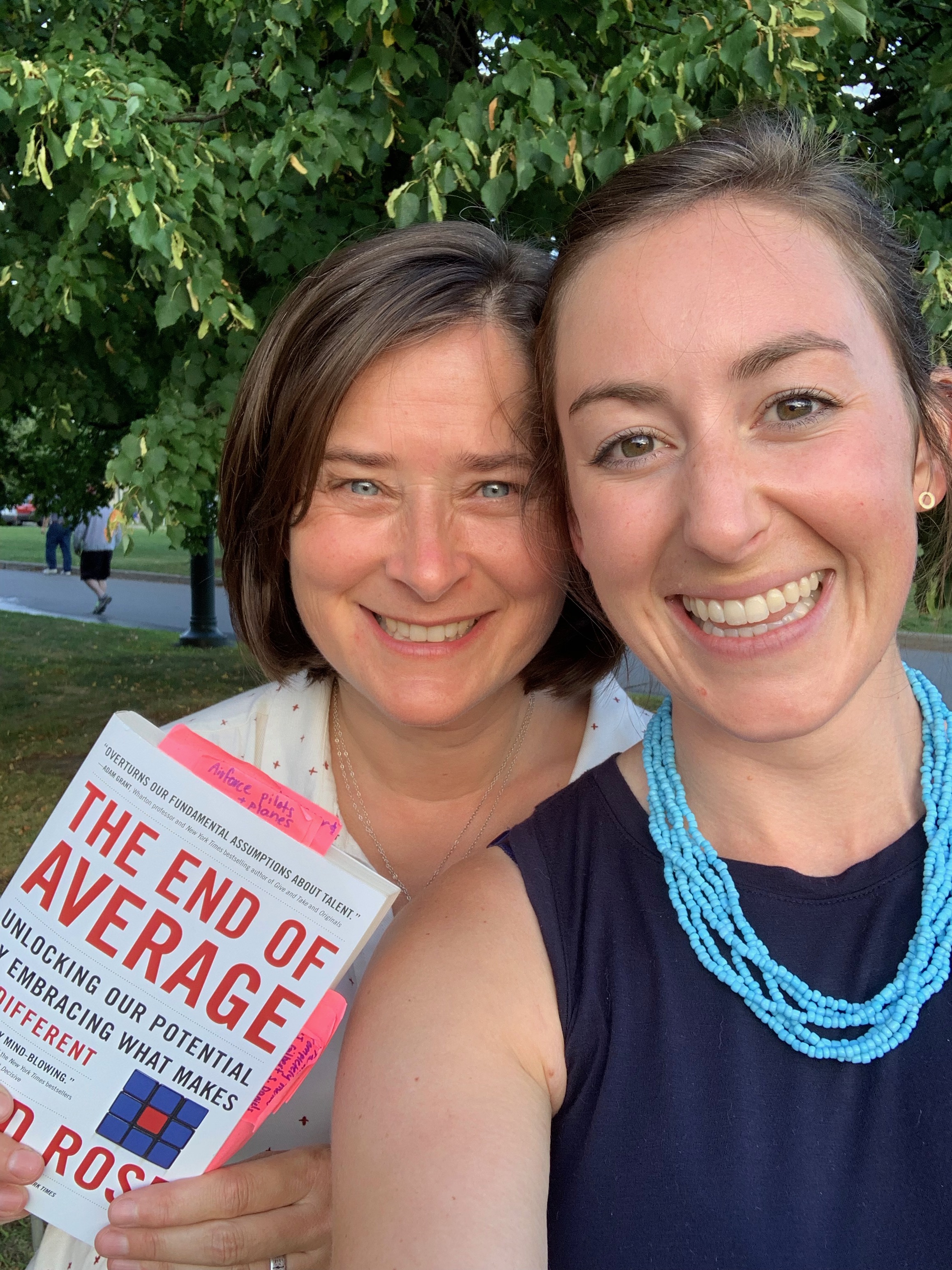 The End of Average by Todd Rose. With Jeanie Phillips (l) and Emily Gilmore (r)