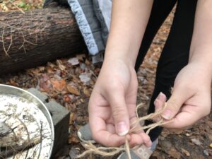 hands startng a fire