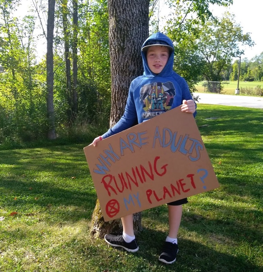 Jack at Youth Climate Strike