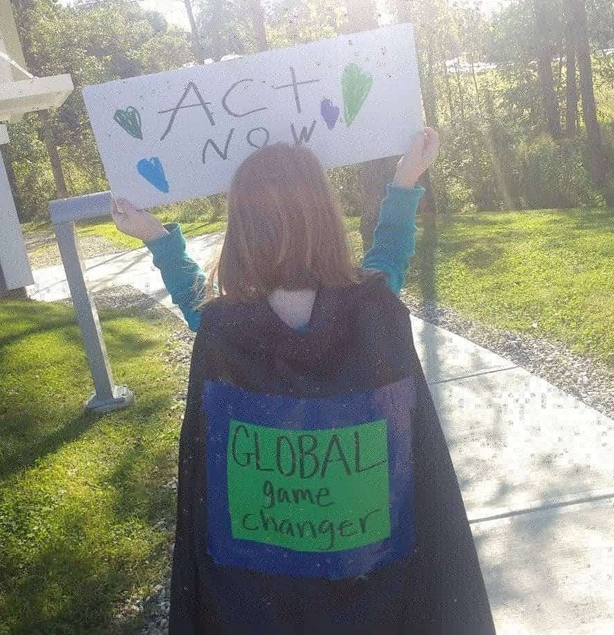 Phoebe at Youth Climate Strike