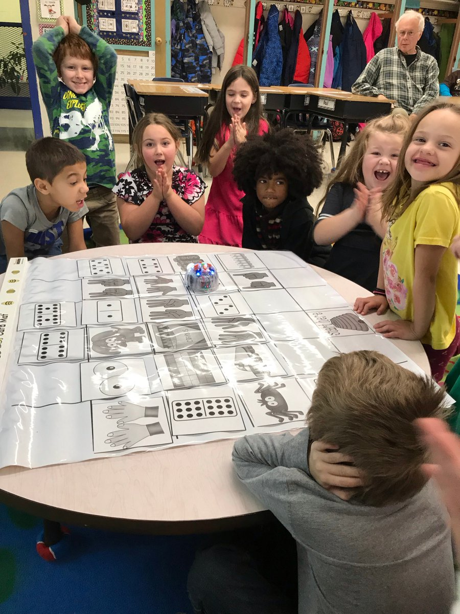 Vermont students use codable robots during the #HourofCode