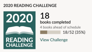 2020 Goodreads reading challenge and progress.