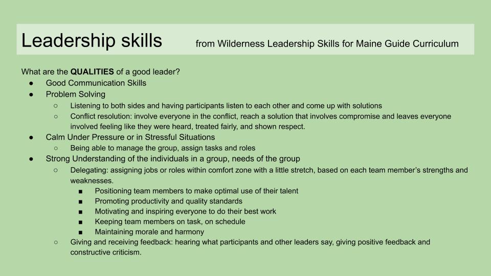 outdoor education vermont