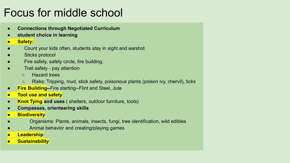 outdoor education vermont