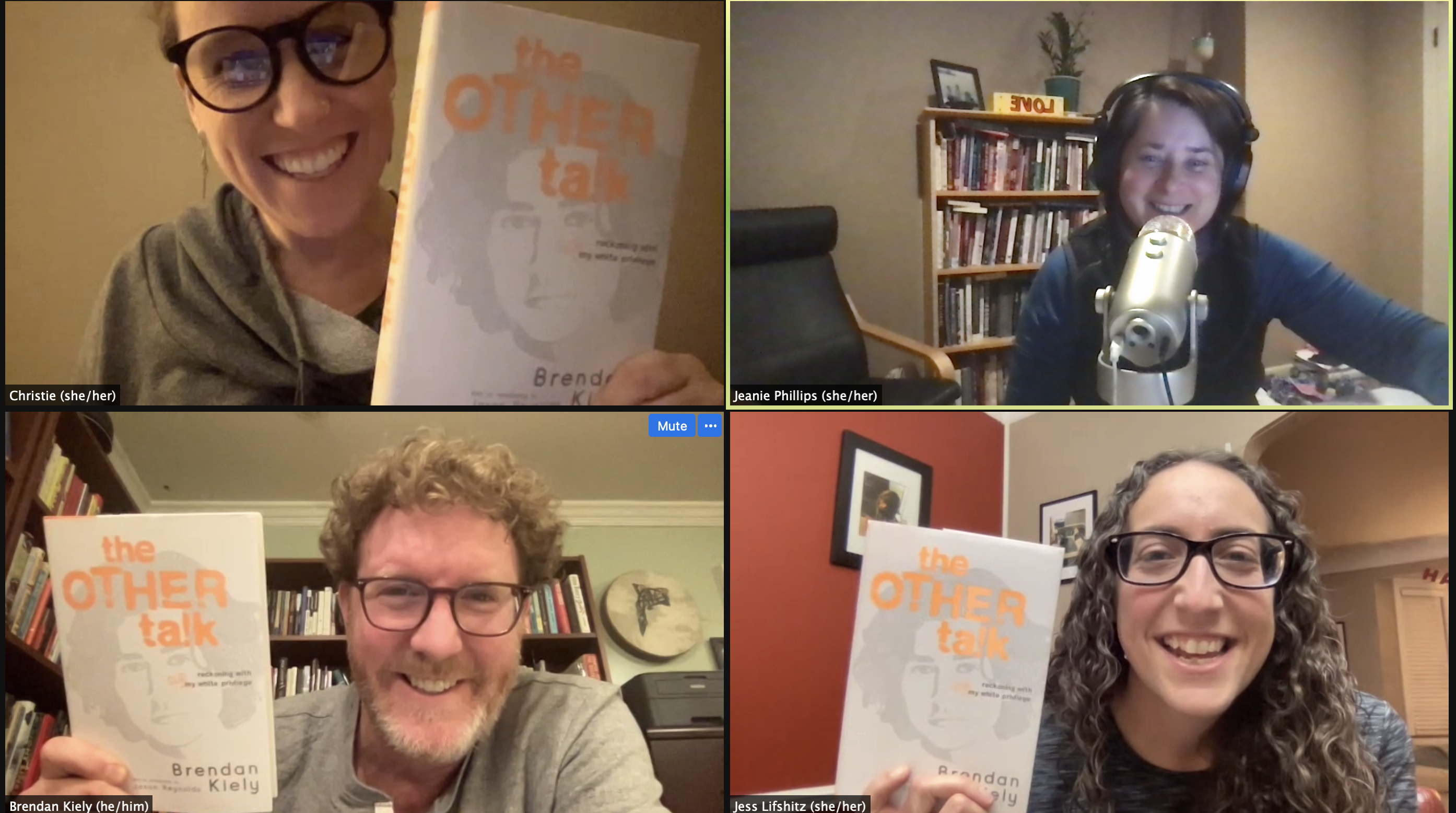Brendan, Jess, Christie, and Jeanie with "The Other Talk"