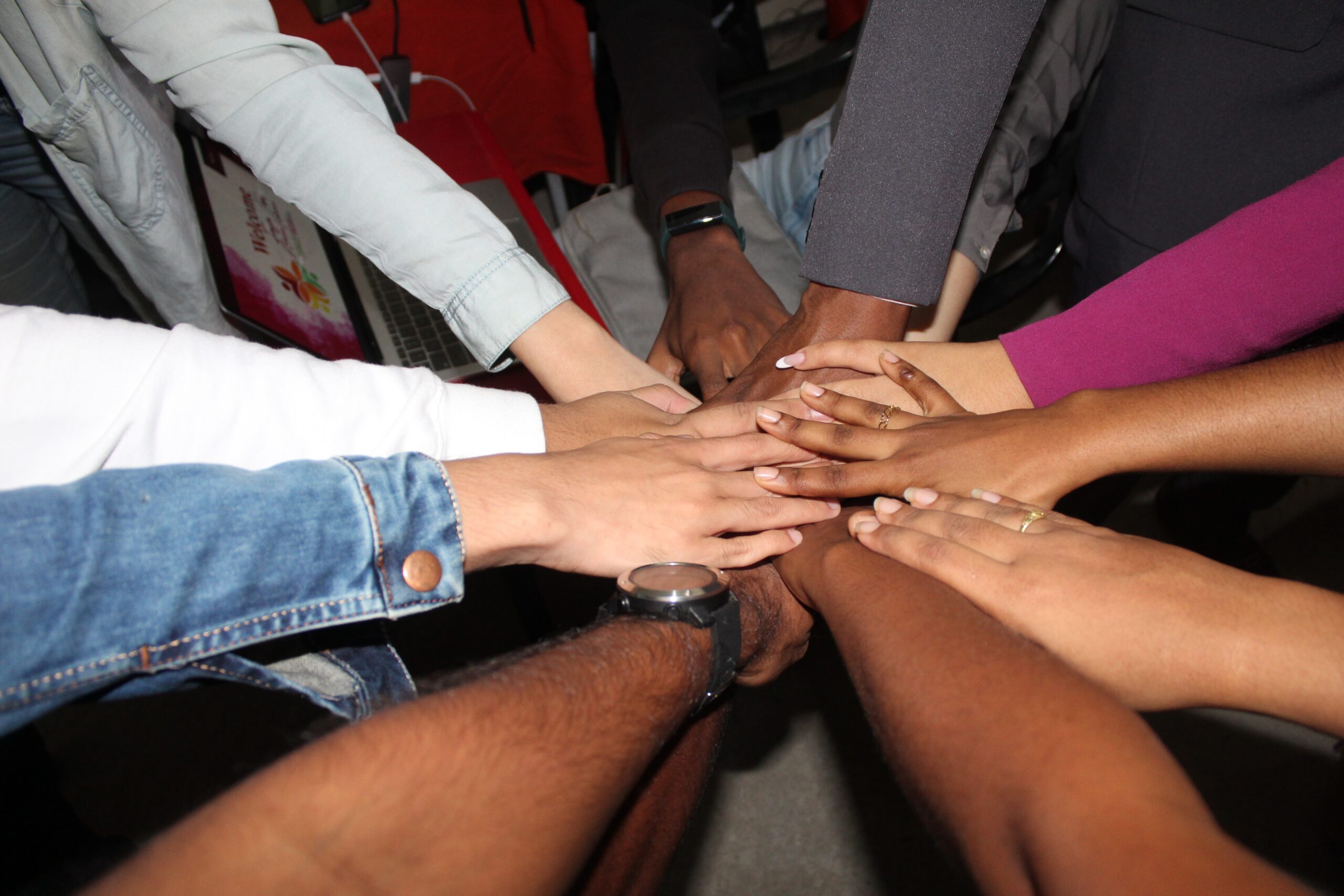 Hands in the middle